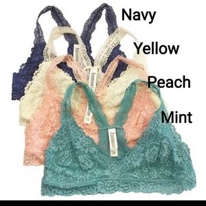 Peach Anemone Lace bra